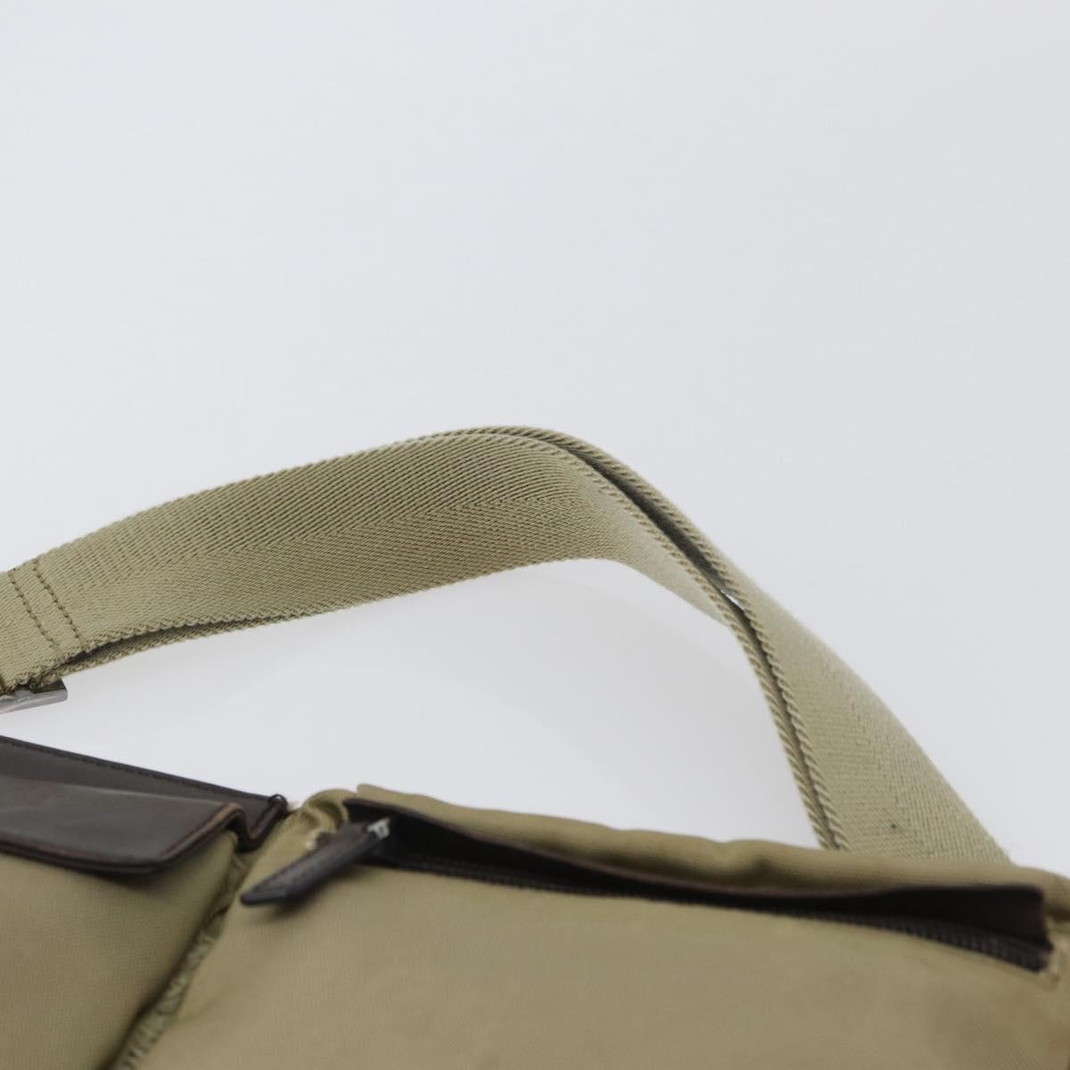 GUCCI Waist bag Nylon Beige Silver 28566 Auth ka2449
