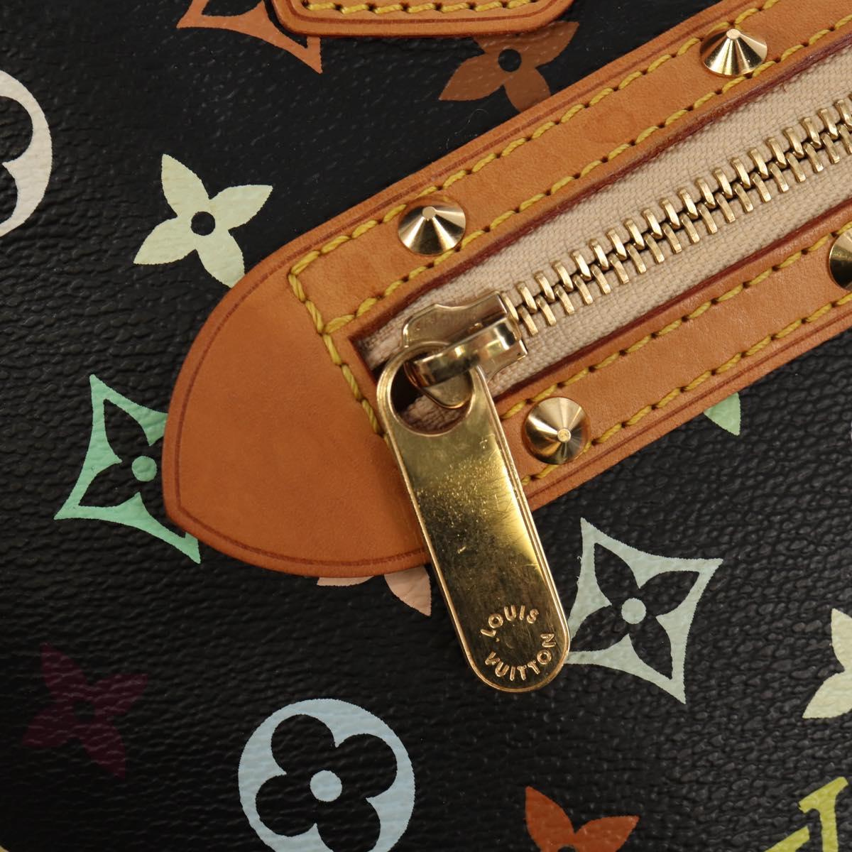 LOUIS VUITTON Monogram Multicolor Alma Hand Bag Black M92646 LV Auth ka244AV