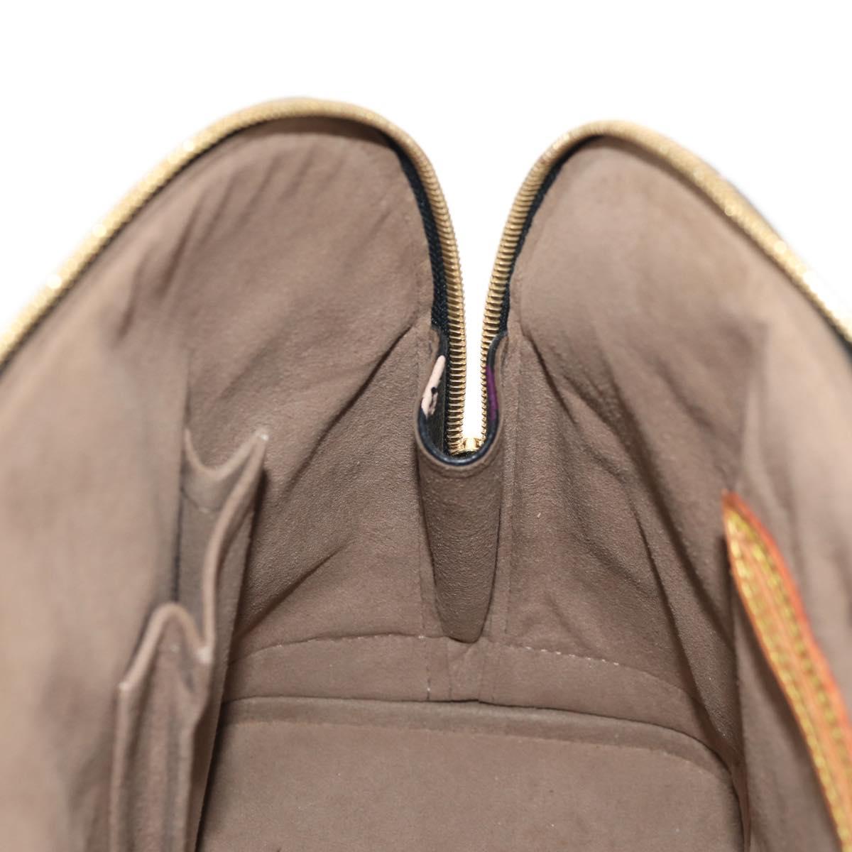 LOUIS VUITTON Monogram Multicolor Alma Hand Bag Black M92646 LV Auth ka244AV