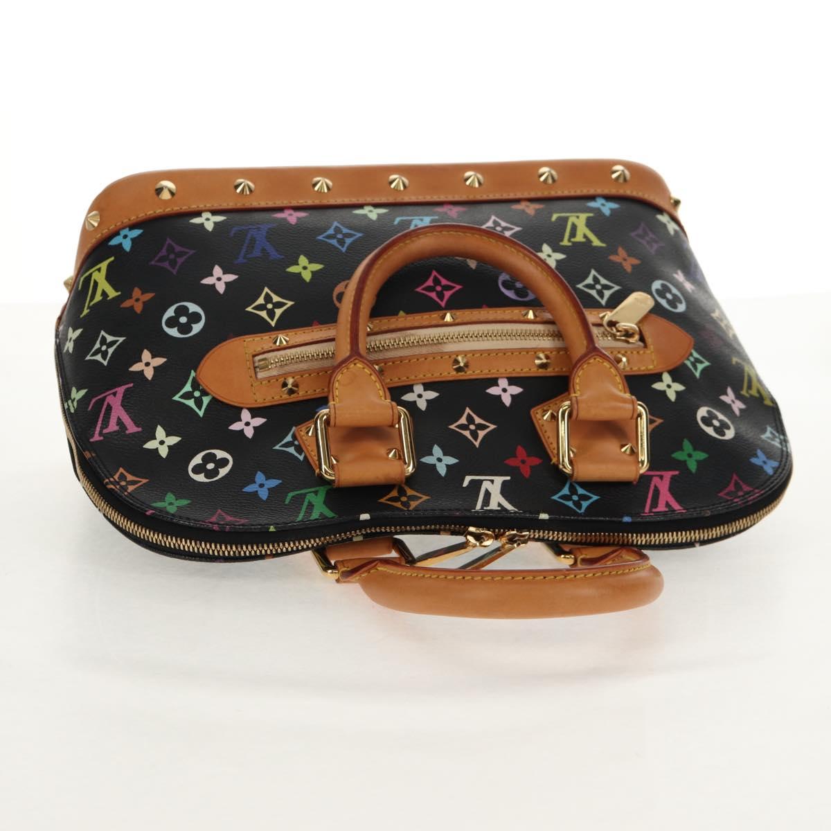 LOUIS VUITTON Monogram Multicolor Alma Hand Bag Black M92646 LV Auth ka244AV