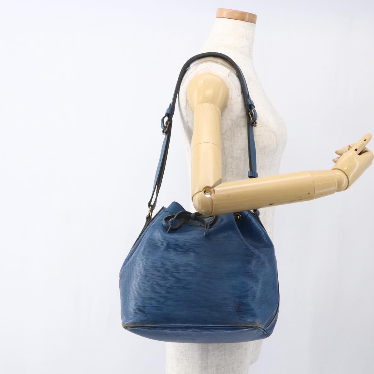 LOUIS VUITTON Epi Petit Noe Shoulder Bag Blue M44105 LV Auth ka2454