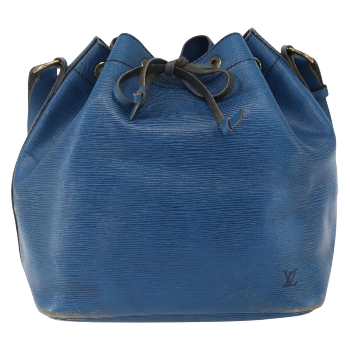 LOUIS VUITTON Epi Petit Noe Shoulder Bag Blue M44105 LV Auth ka2454