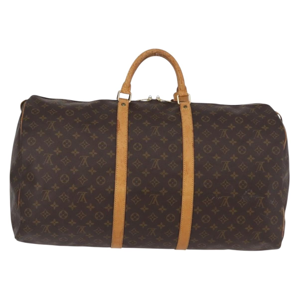 LOUIS VUITTON Monogram Keepall 60 Boston Bag M41422 LV Auth ka2464