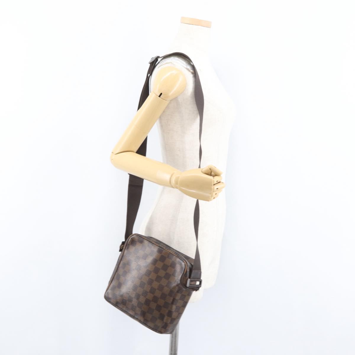 LOUIS VUITTON Damier Ebene Olaf PM Shoulder Bag N41442 LV Auth ka2472