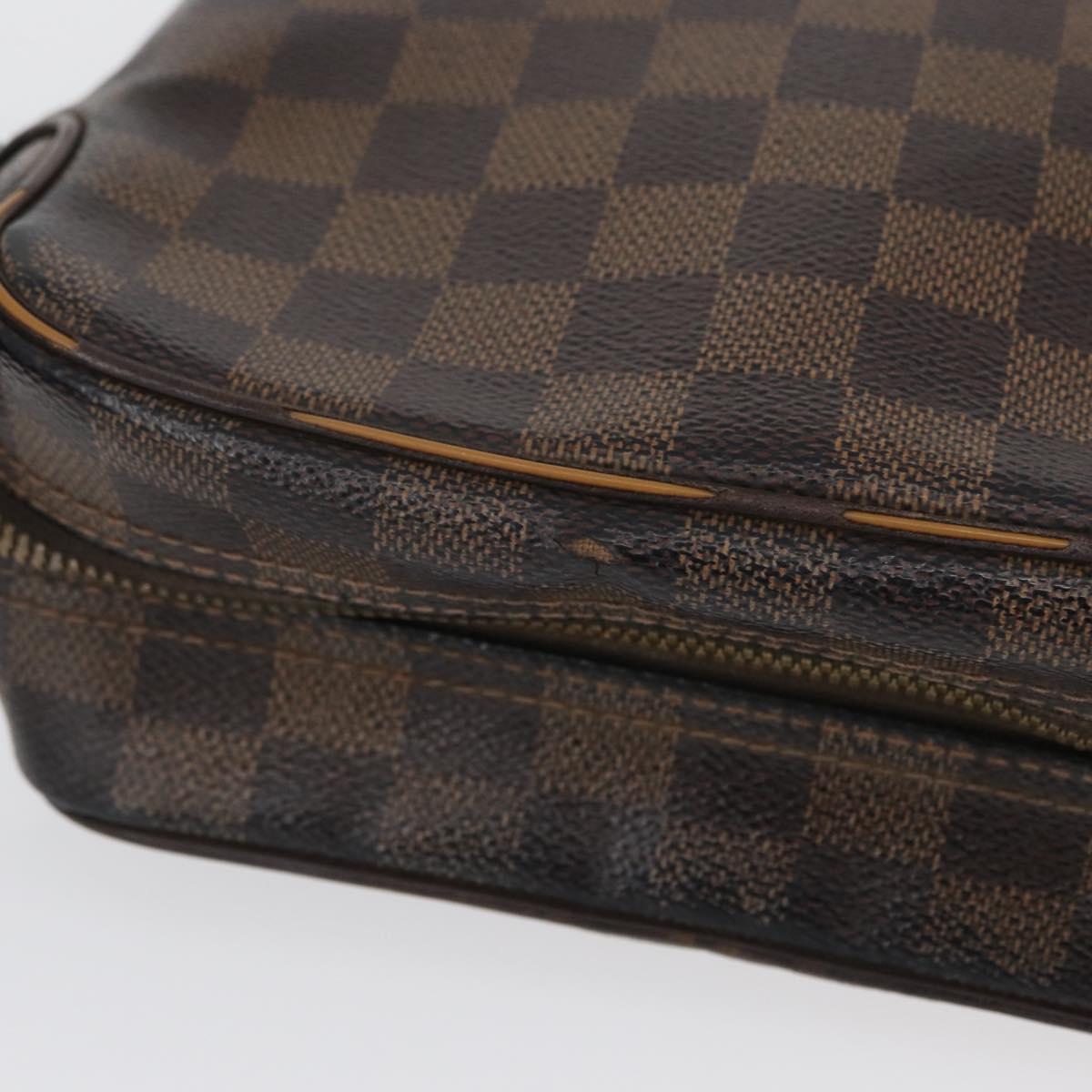 LOUIS VUITTON Damier Ebene Olaf PM Shoulder Bag N41442 LV Auth ka2472