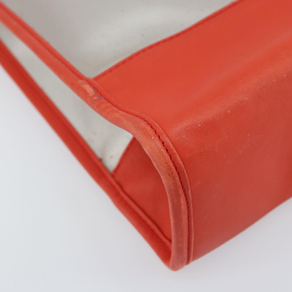 LOEWE Anagram Tote Bag Vinyl Clear Red Auth ka2475