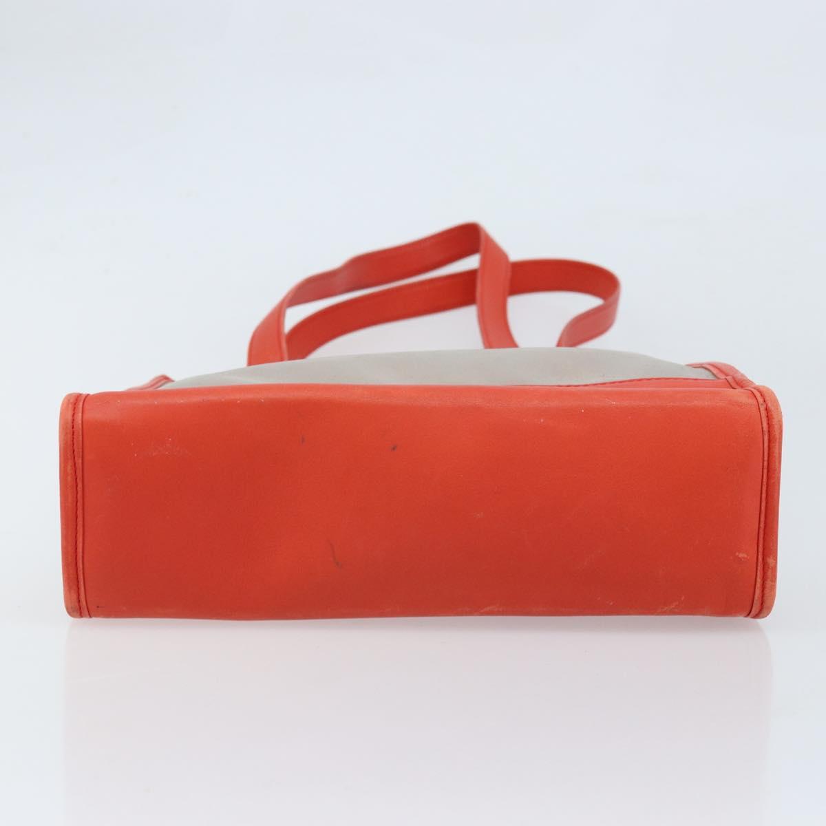 LOEWE Anagram Tote Bag Vinyl Clear Red Auth ka2475