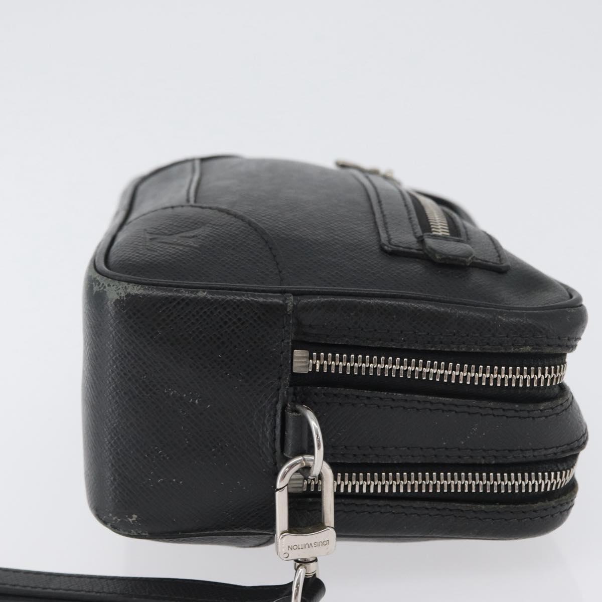 LOUIS VUITTON Taiga Pavel Clutch Bag Ardoise M31142 LV Auth ka2492