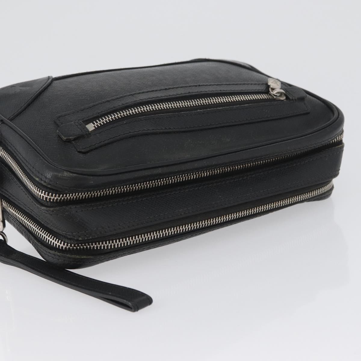 LOUIS VUITTON Taiga Pavel Clutch Bag Ardoise M31142 LV Auth ka2492