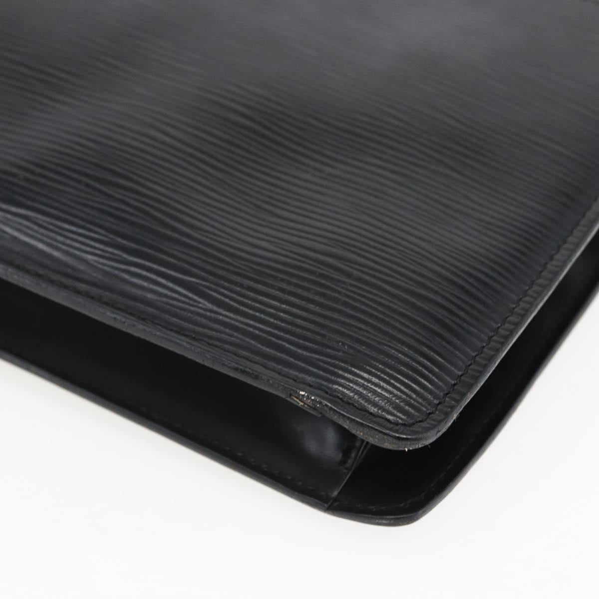 LOUIS VUITTON Epi Montaigne 27 Clutch Bag Black M52652 LV Auth ka2493