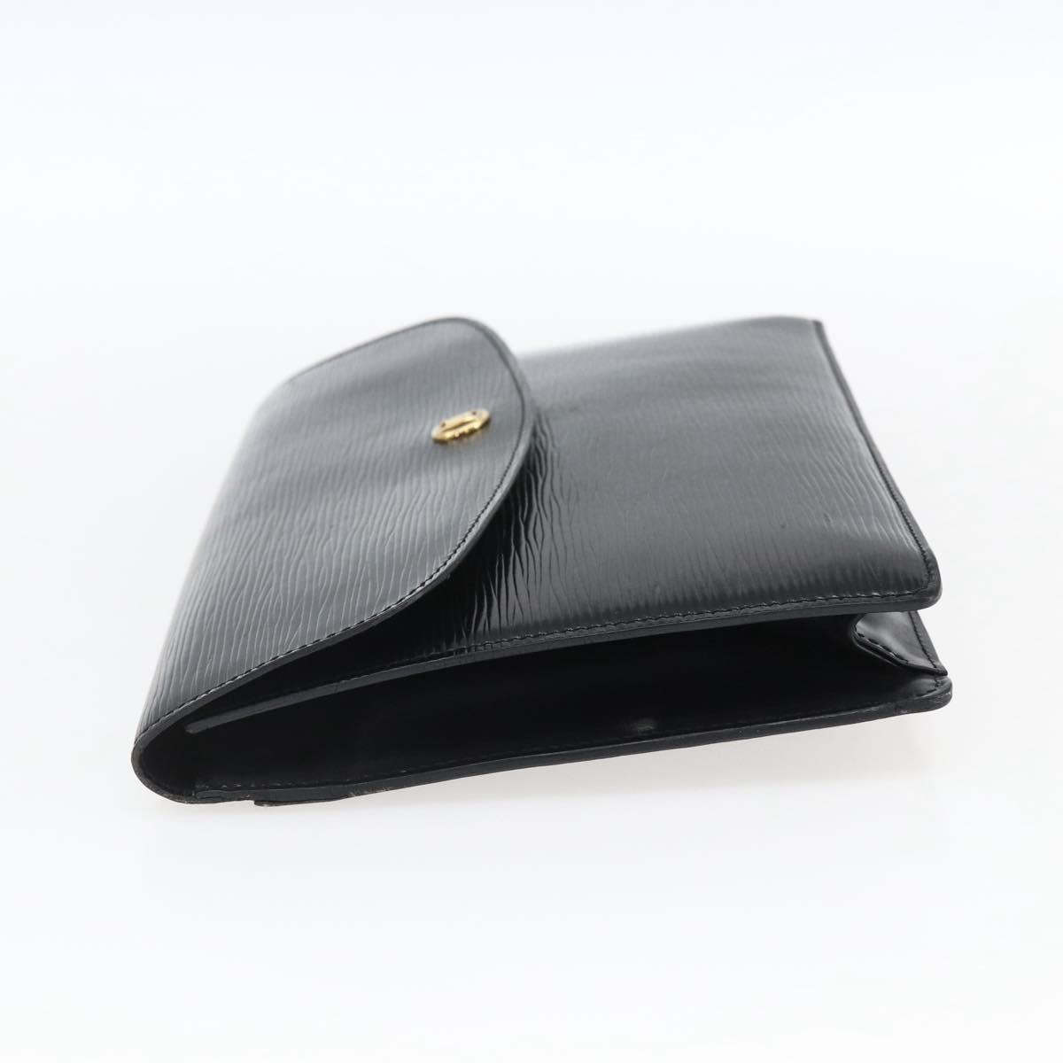 LOUIS VUITTON Epi Montaigne 27 Clutch Bag Black M52652 LV Auth ka2493