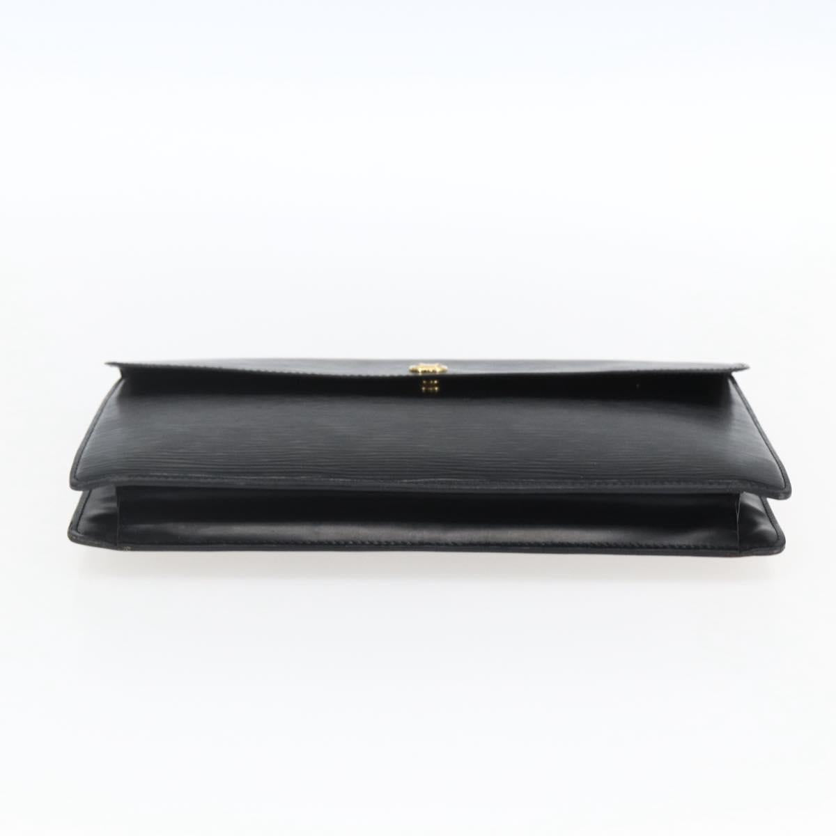 LOUIS VUITTON Epi Montaigne 27 Clutch Bag Black M52652 LV Auth ka2493