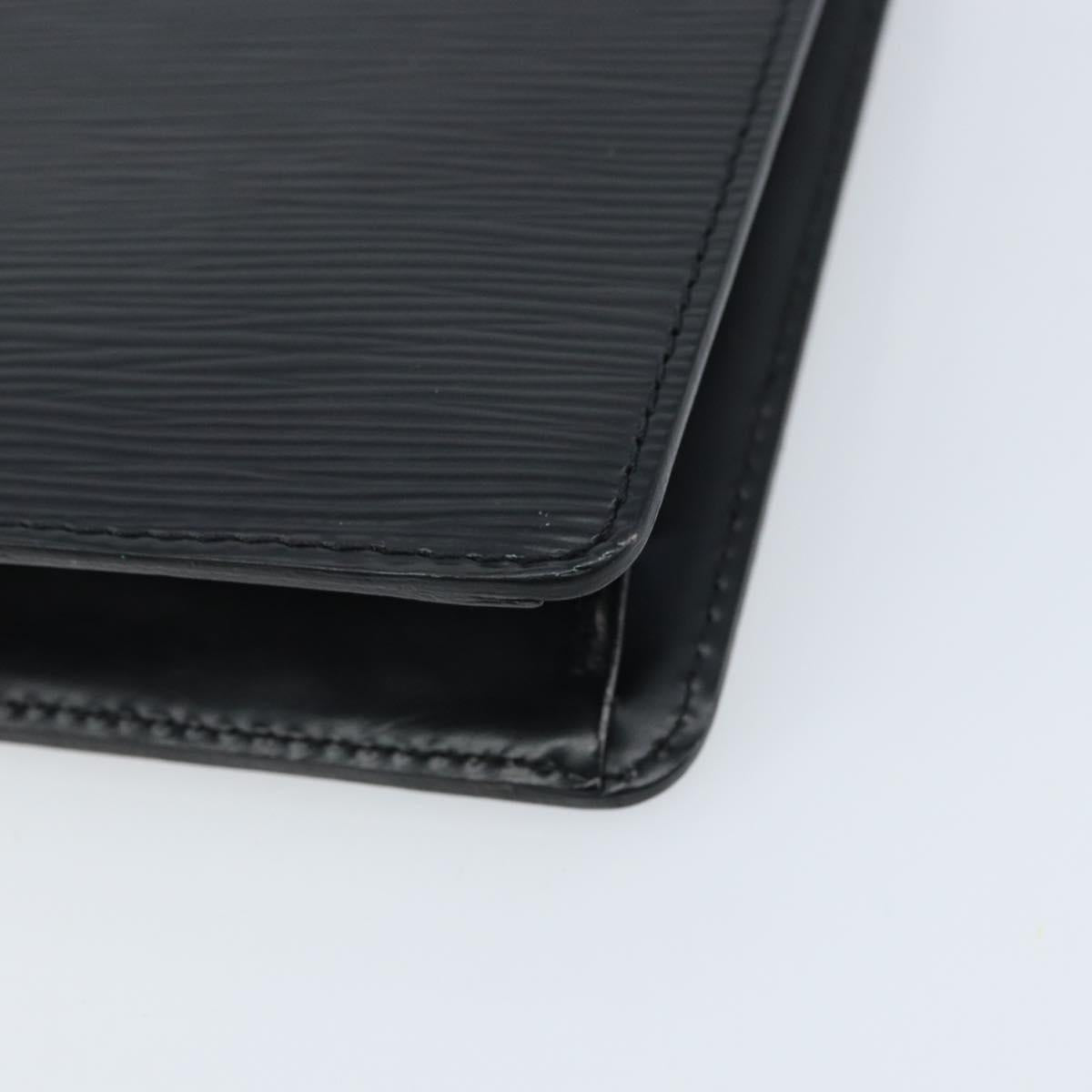 LOUIS VUITTON Epi Pochette Homme Clutch Bag Black M52522 LV Auth ka2502