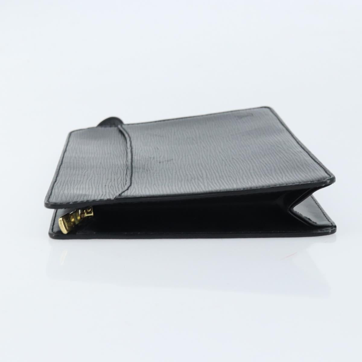 LOUIS VUITTON Epi Pochette Homme Clutch Bag Black M52522 LV Auth ka2502
