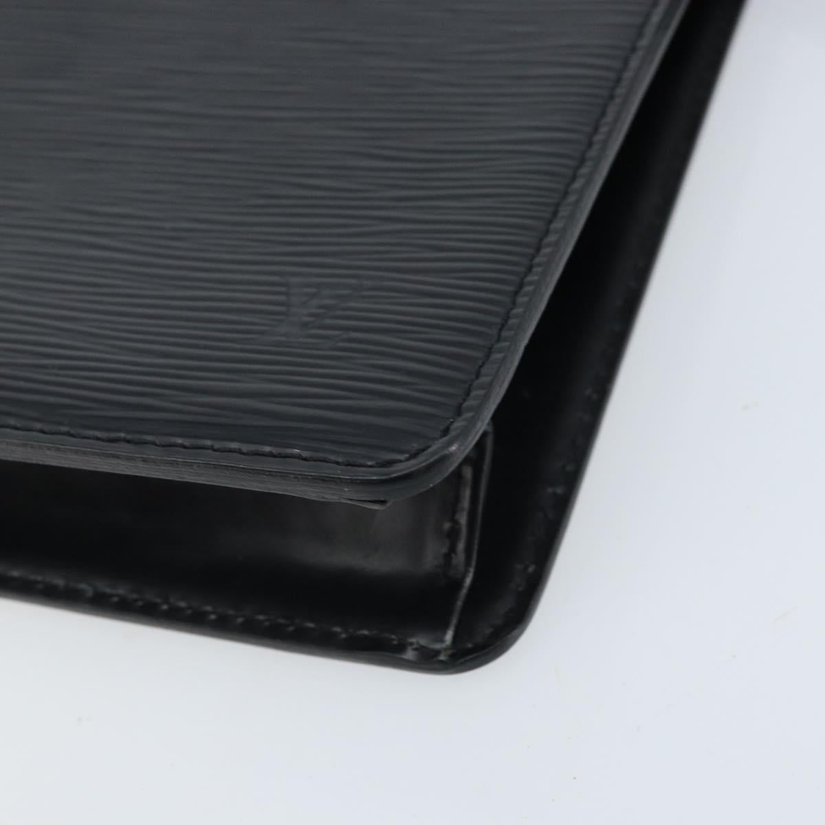 LOUIS VUITTON Epi Pochette Homme Clutch Bag Black M52522 LV Auth ka2502
