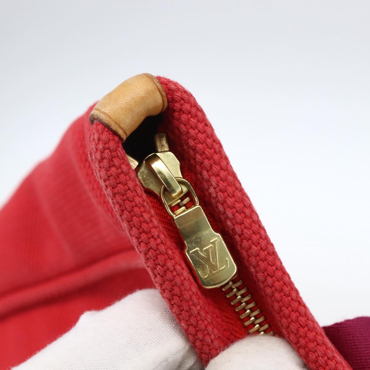 LOUIS VUITTON Antigua Cabas MM Tote Bag Red M40034 LV Auth ka2506