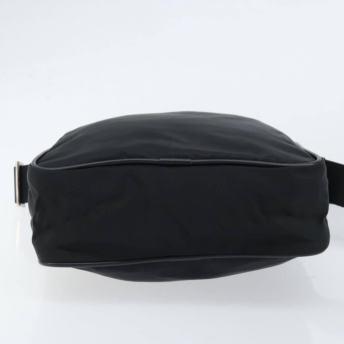 PRADA Shoulder Bag Nylon Black Silver Auth ka2509V
