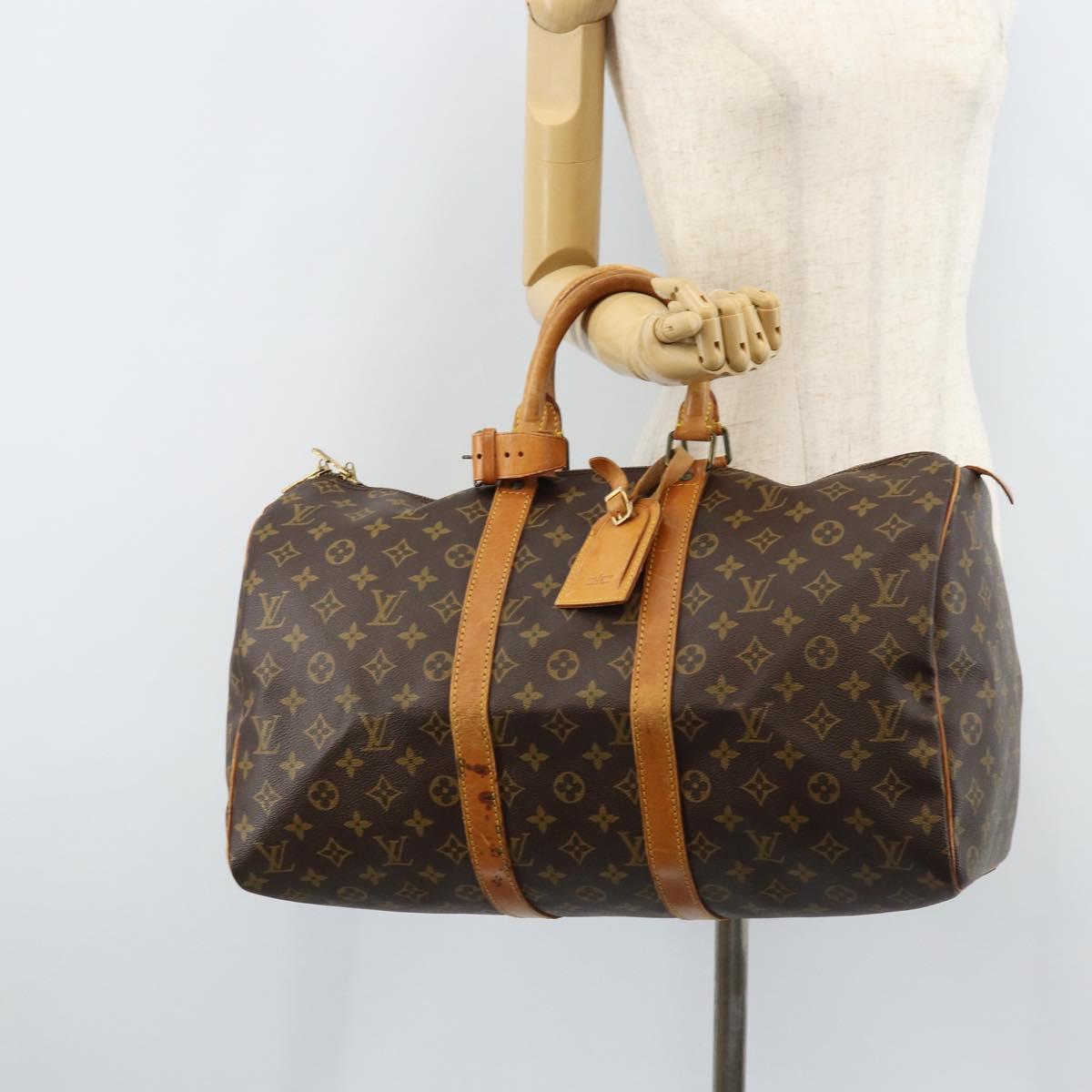 LOUIS VUITTON Monogram Keepall 45 Boston Bag M41428 LV Auth ka2514