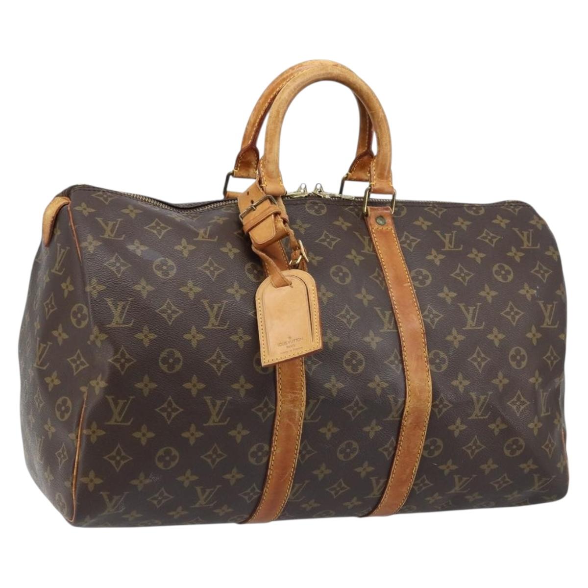 LOUIS VUITTON Monogram Keepall 45 Boston Bag M41428 LV Auth ka2519