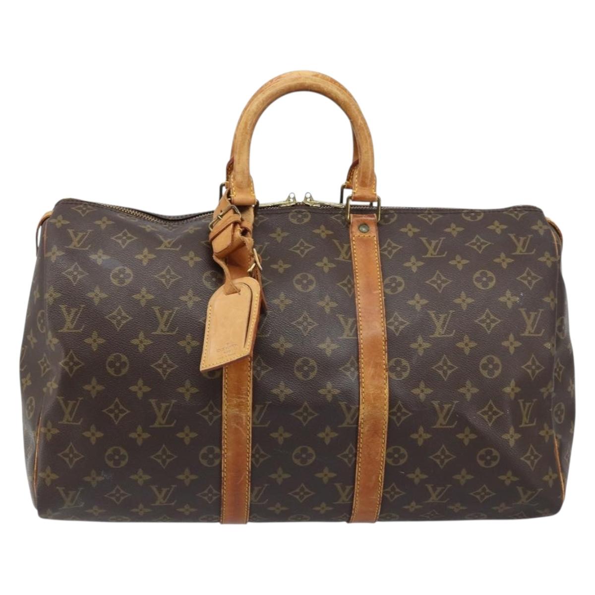 LOUIS VUITTON Monogram Keepall 45 Boston Bag M41428 LV Auth ka2519