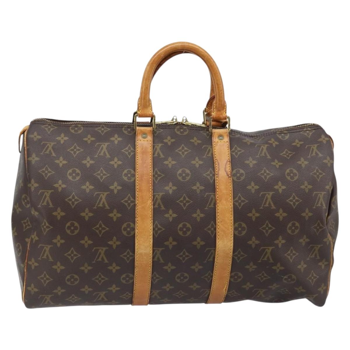 LOUIS VUITTON Monogram Keepall 45 Boston Bag M41428 LV Auth ka2519