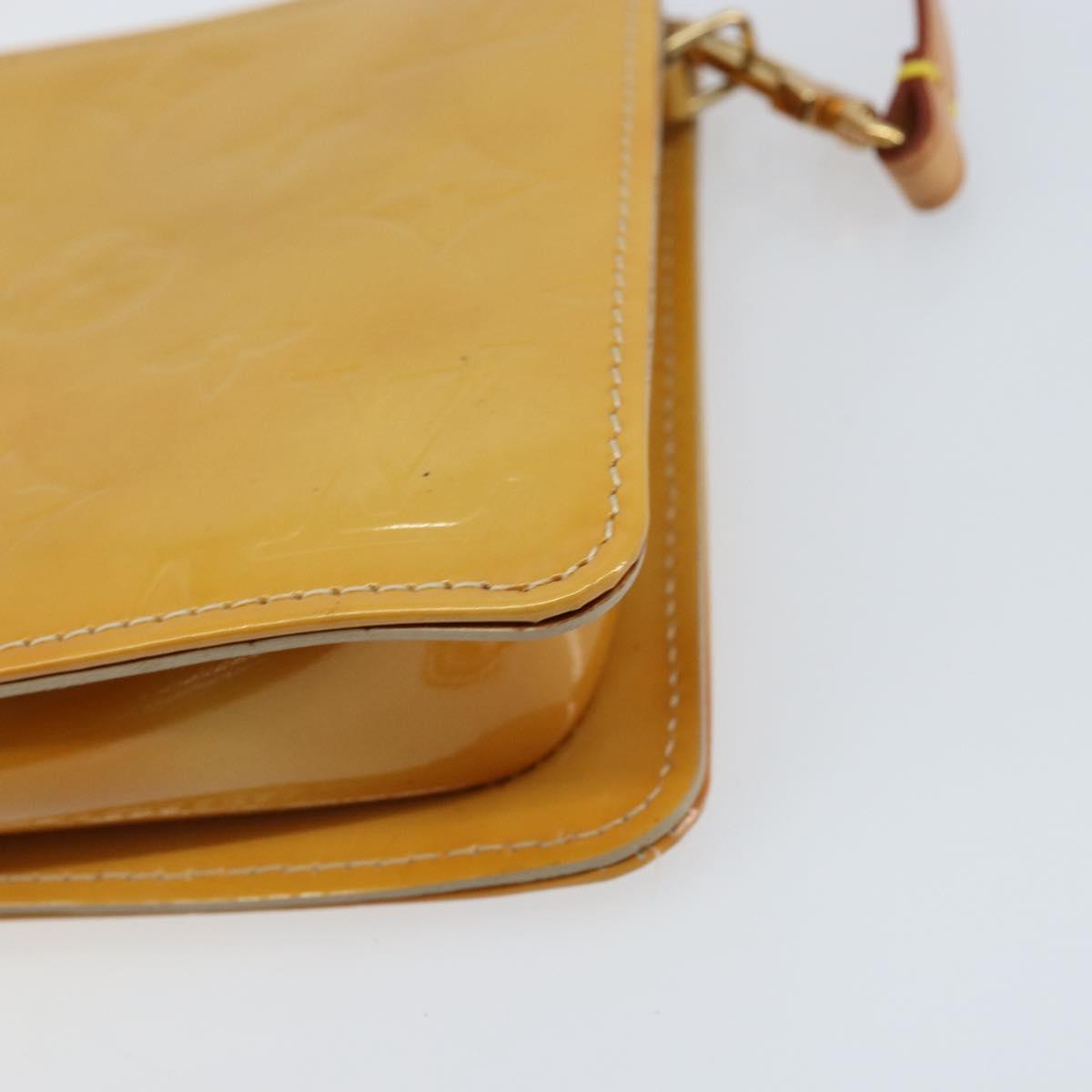 LOUIS VUITTON Monogram Vernis Lexington Pouch Beige M91010 LV Auth ka2523