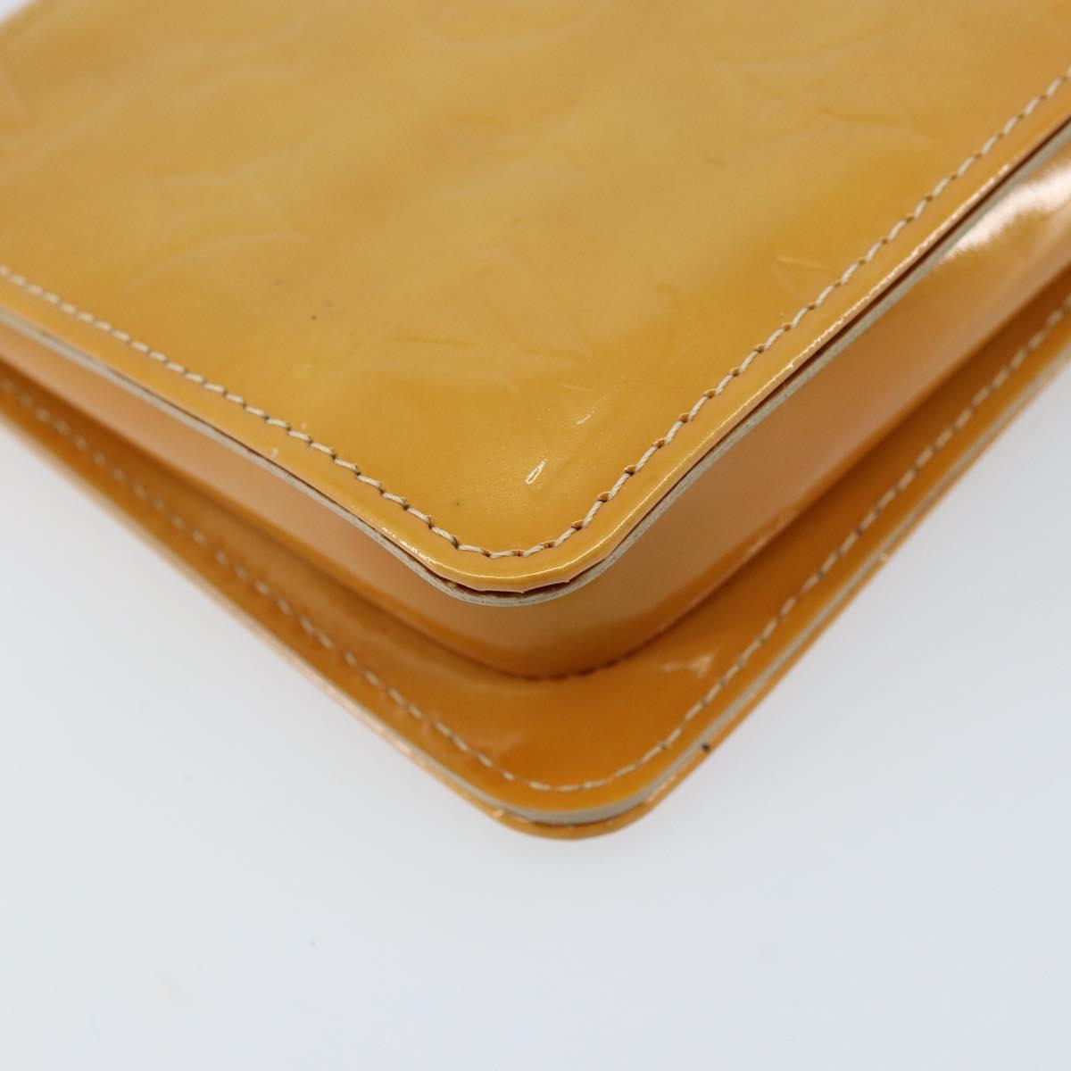 LOUIS VUITTON Monogram Vernis Lexington Pouch Beige M91010 LV Auth ka2523