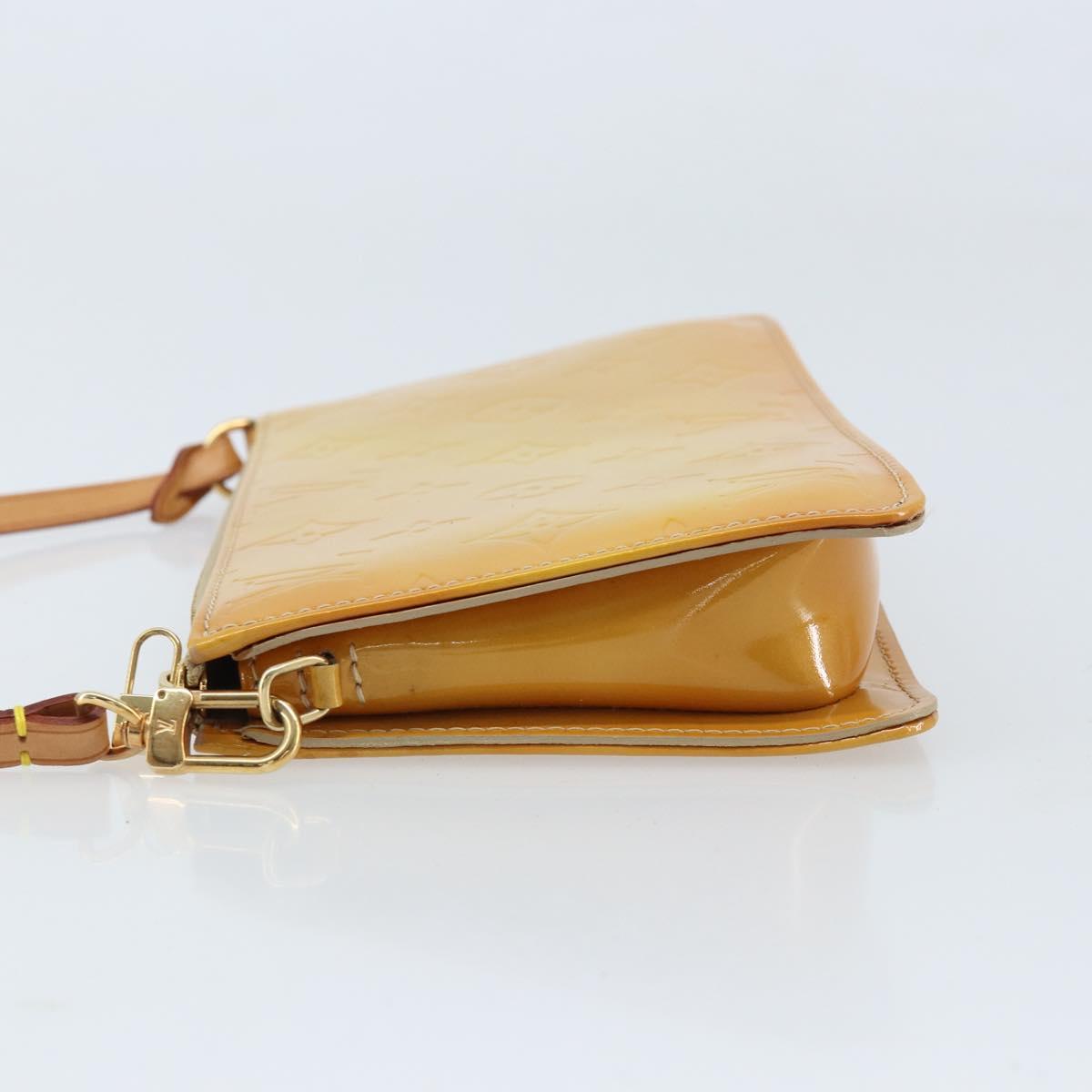 LOUIS VUITTON Monogram Vernis Lexington Pouch Beige M91010 LV Auth ka2523