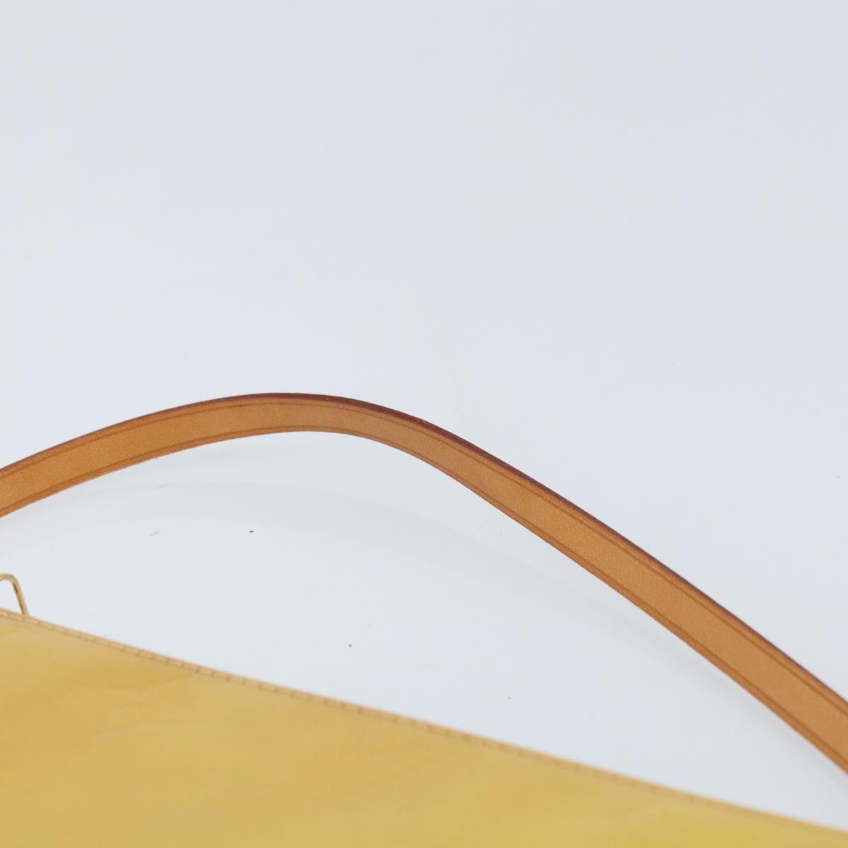 LOUIS VUITTON Monogram Vernis Lexington Pouch Beige M91010 LV Auth ka2523