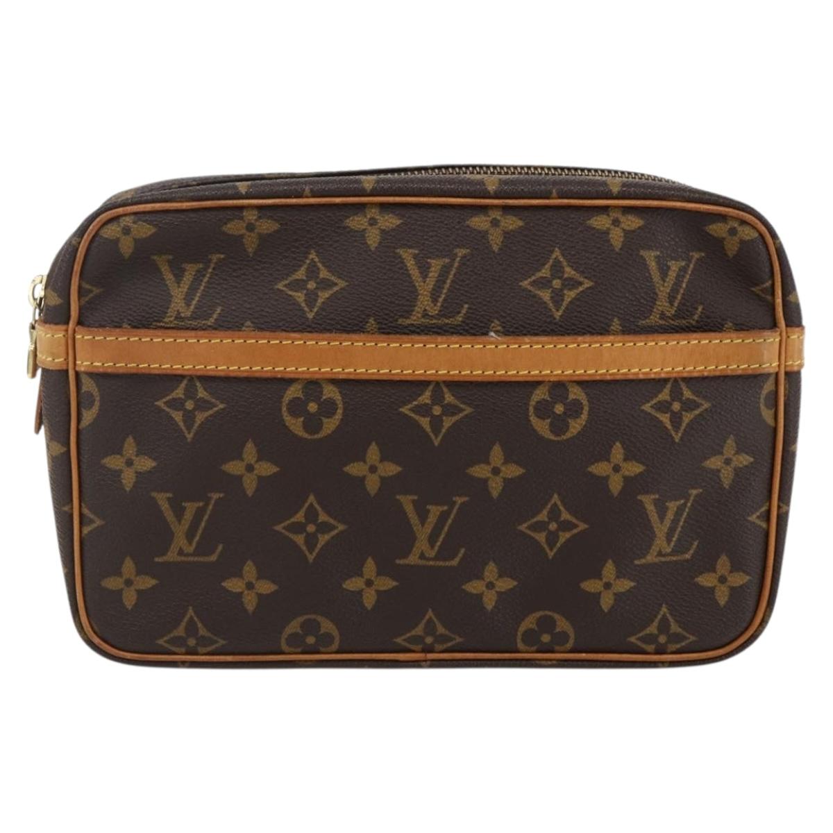 LOUIS VUITTON Monogram Compiegne 23 Clutch Bag M51847 LV Auth ka2525