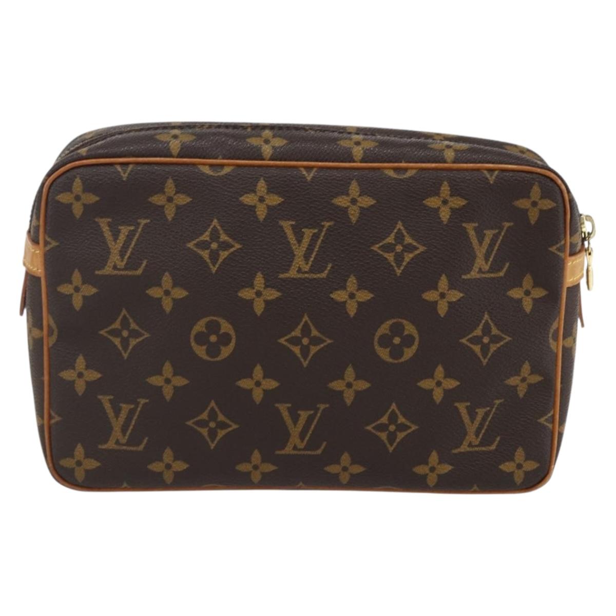 LOUIS VUITTON Monogram Compiegne 23 Clutch Bag M51847 LV Auth ka2525