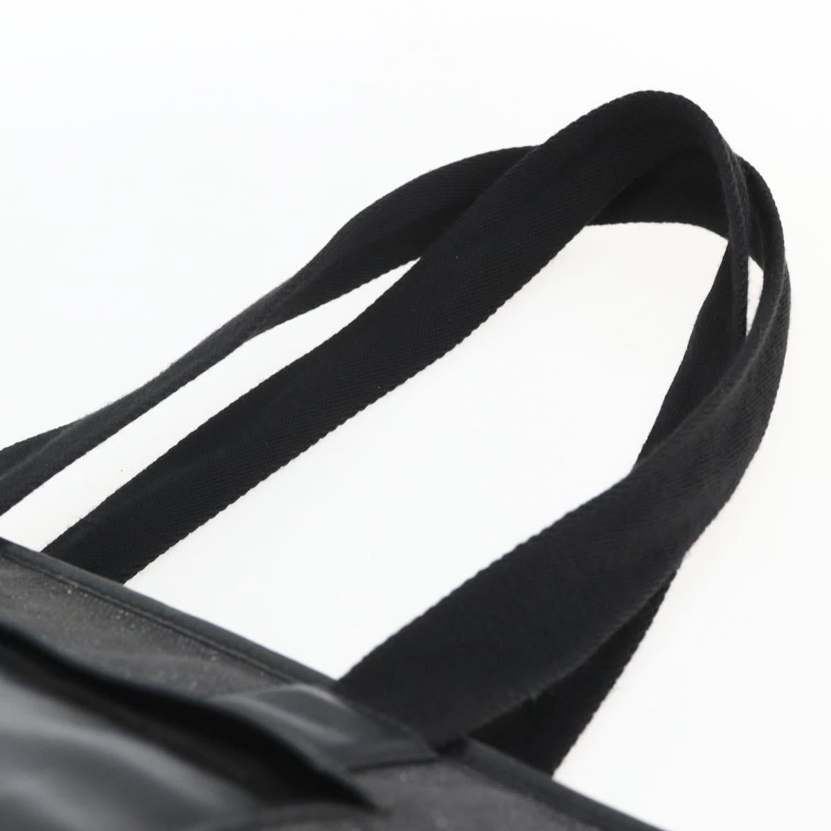 GUCCI GG Canvas Tote Bag Black Silver 34339 Auth ka2529
