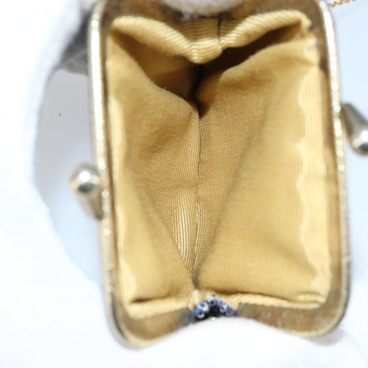 Christian Dior Trotter Canvas Clutch Bag Leather Navy Silver Auth ka2535