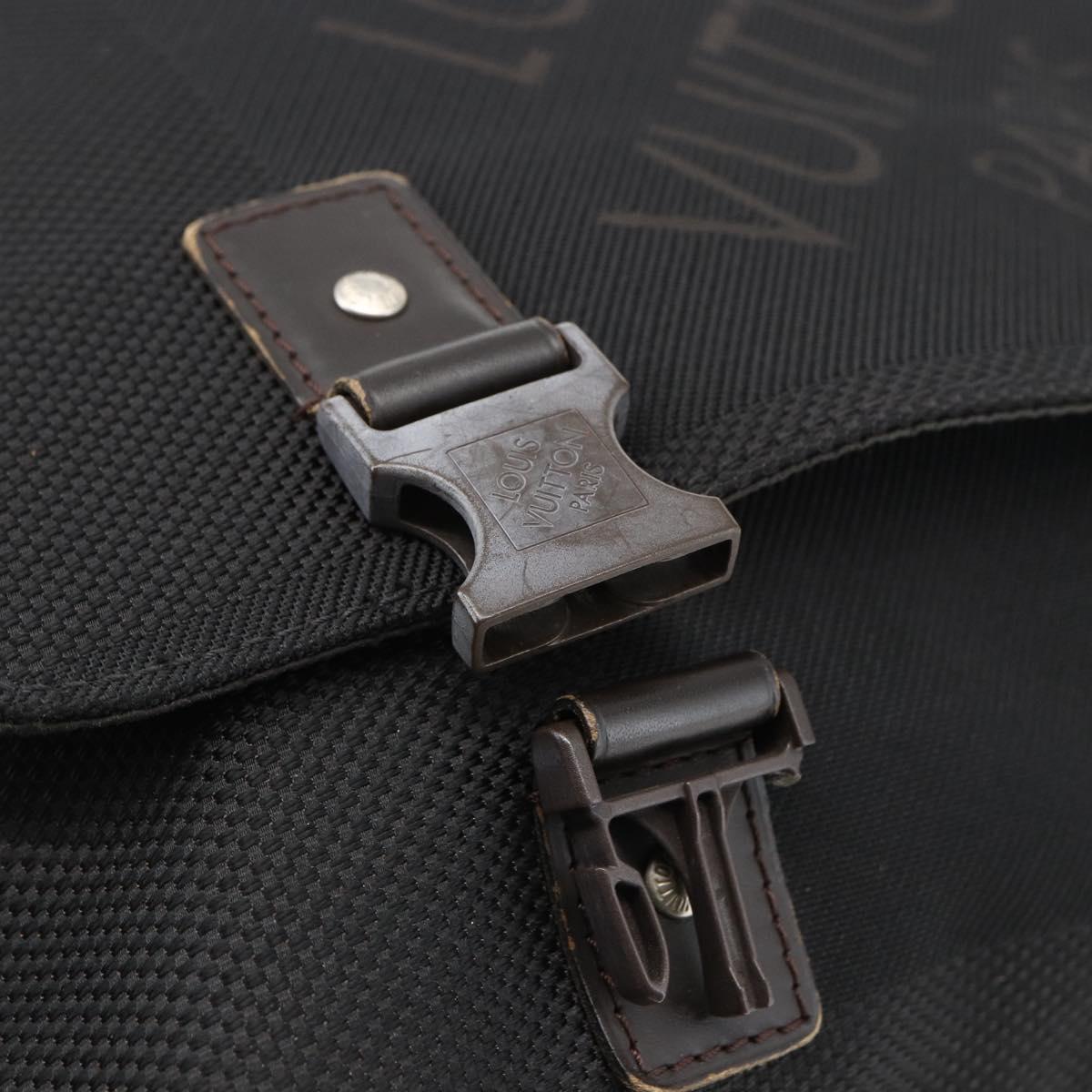 LOUIS VUITTON Damier Geant Roux Shoulder Bag Black M93079 LV Auth ka2536