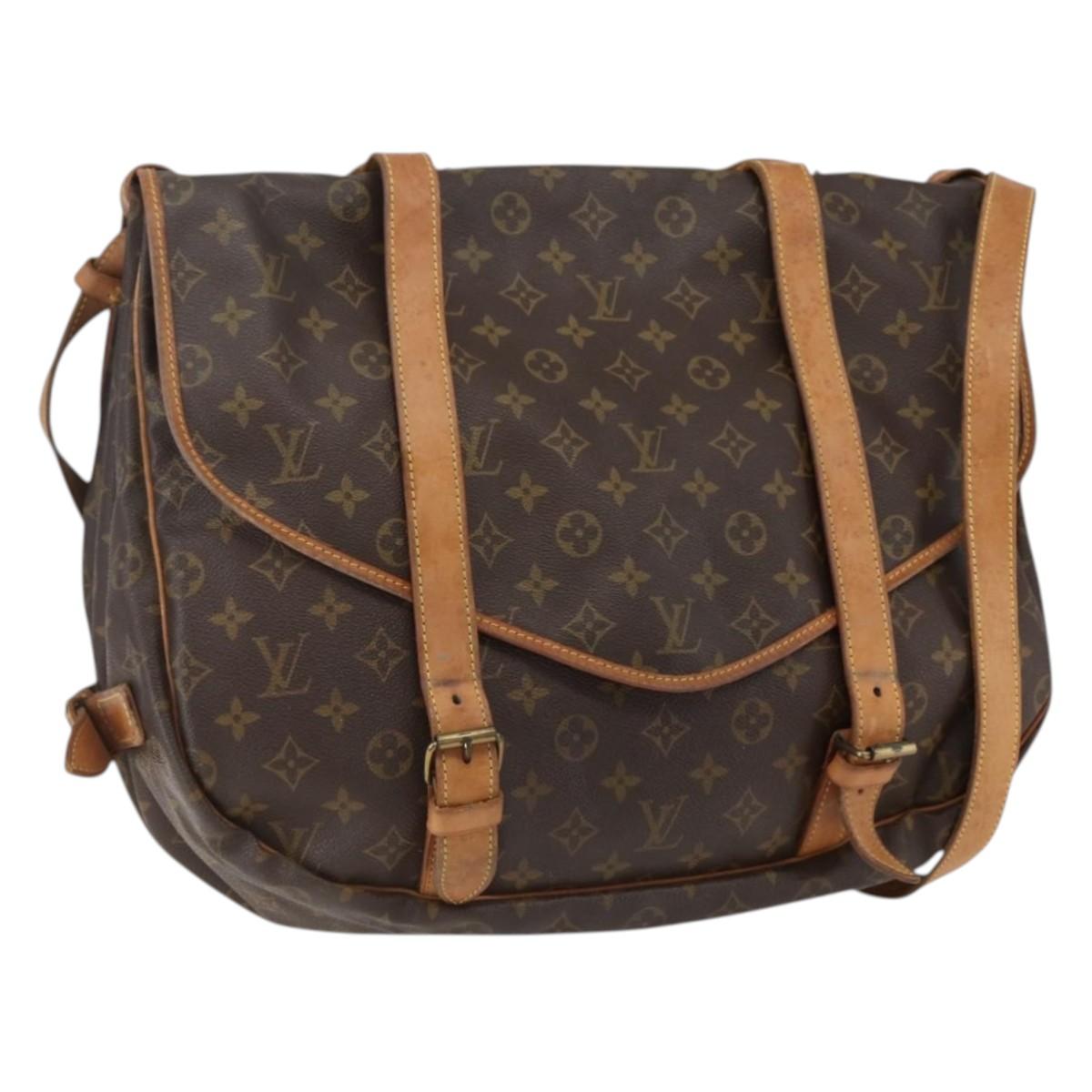 LOUIS VUITTON Monogram Saumur 43 Shoulder Bag M42252 LV Auth ka2537