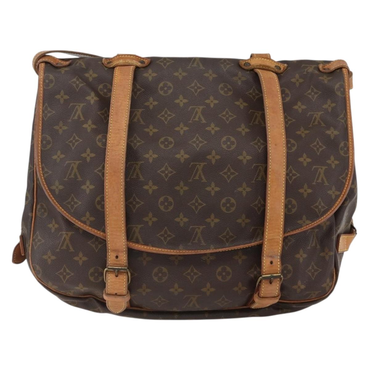 LOUIS VUITTON Monogram Saumur 43 Shoulder Bag M42252 LV Auth ka2537