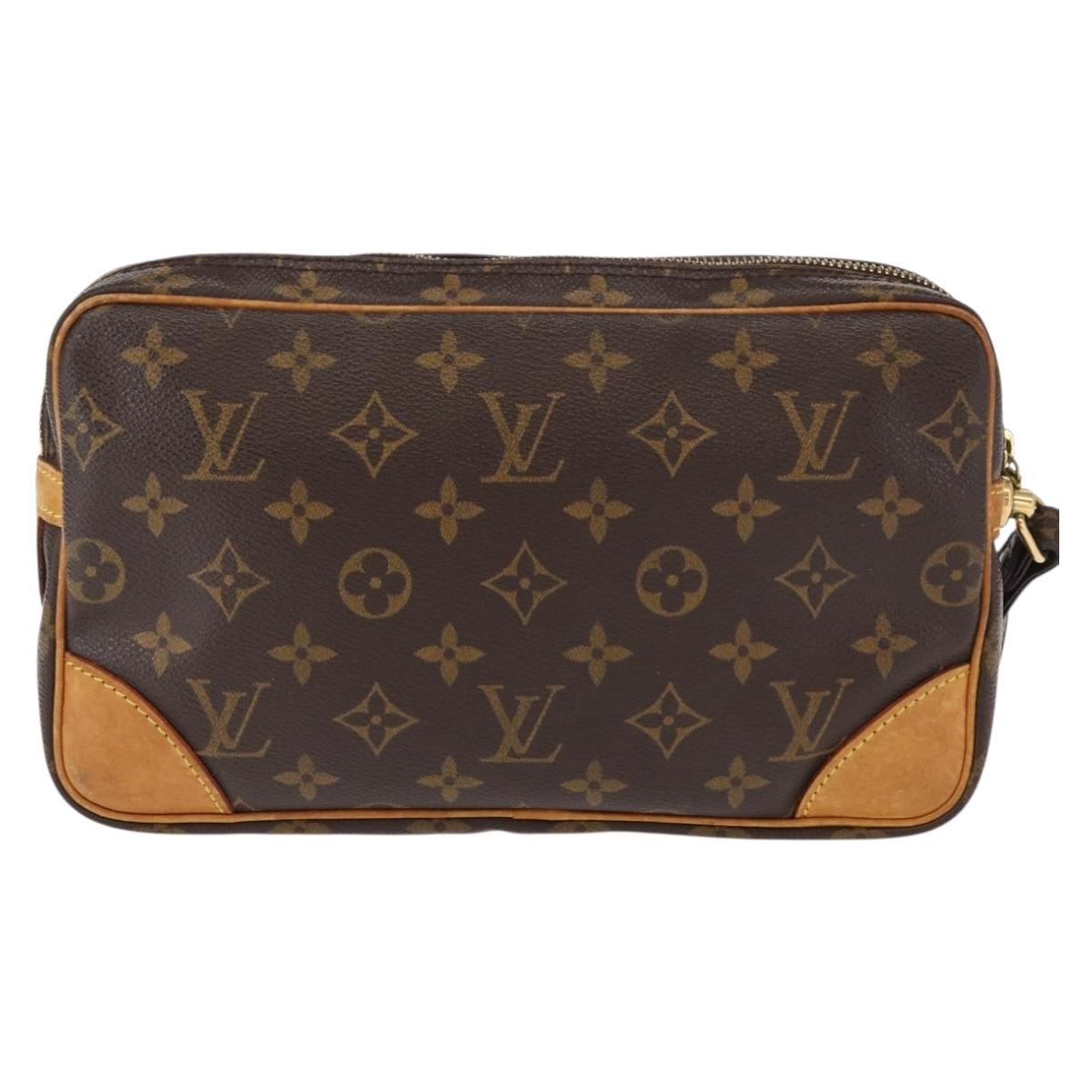 LOUIS VUITTON Monogram Marly Dragonne GM Clutch Bag M51825 LV Auth ka254