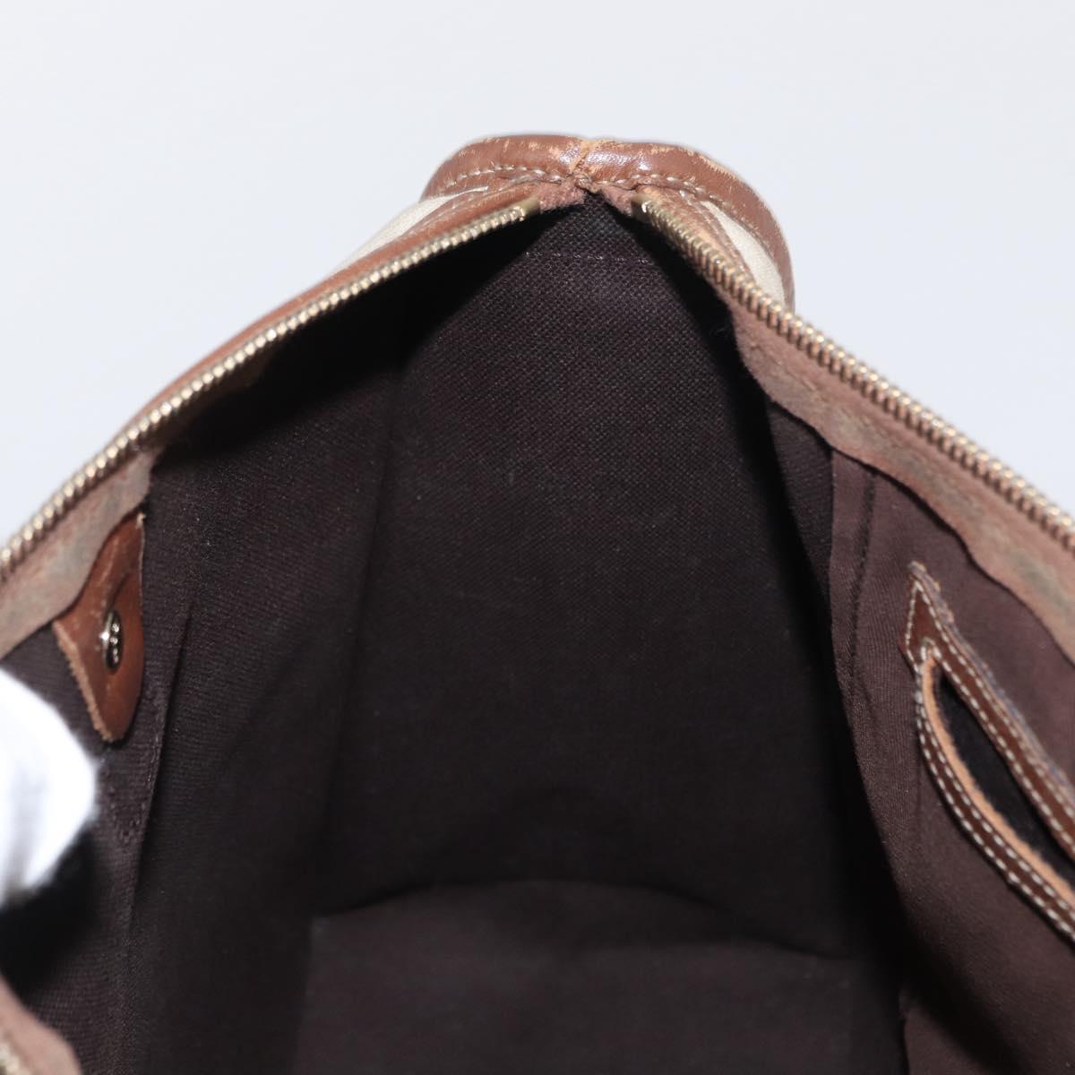 GUCCI GG Supreme Hand Bag PVC Cream Gold 190259 Auth ka255