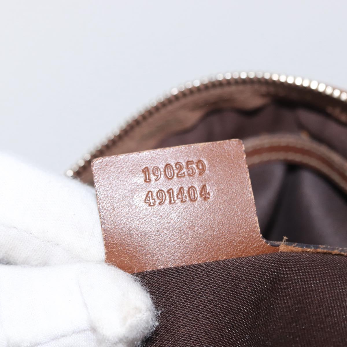 GUCCI GG Supreme Hand Bag PVC Cream Gold 190259 Auth ka255