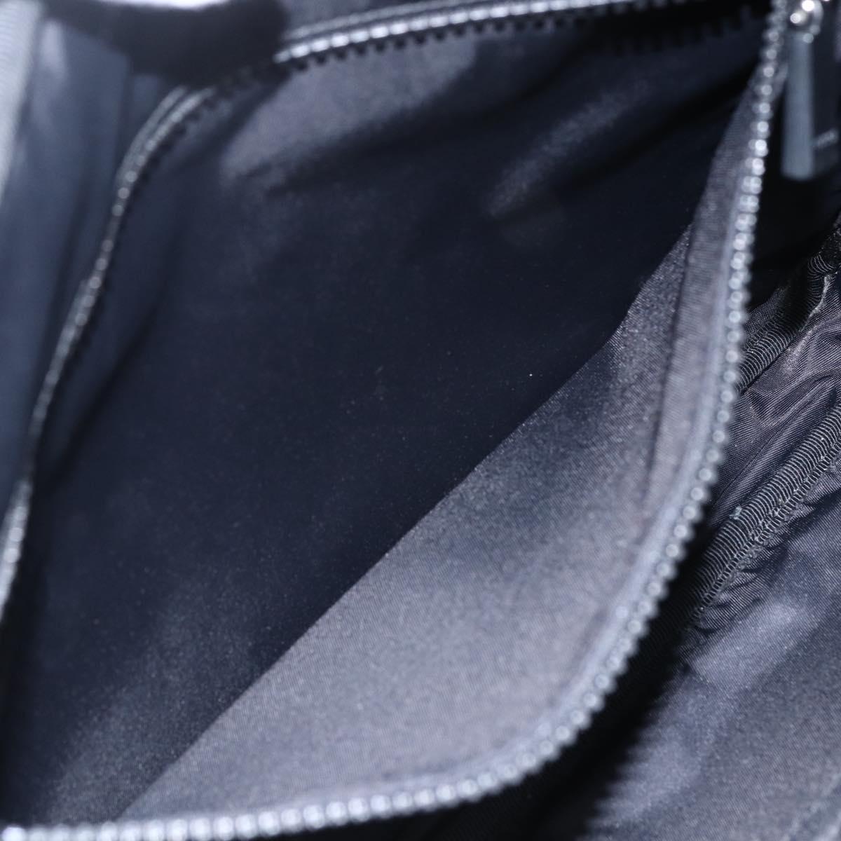 GUCCI GG Supreme Shoulder Bag PVC Black Silver 169933 Auth ka2559