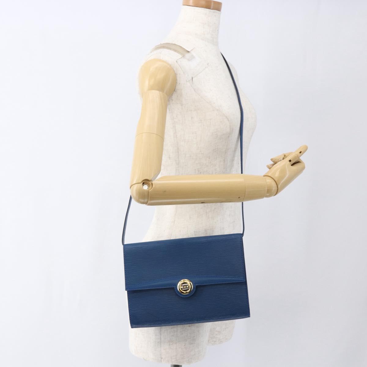 LOUIS VUITTON Epi Pochette Arche Shoulder Bag Blue M52575 LV Auth ka2567
