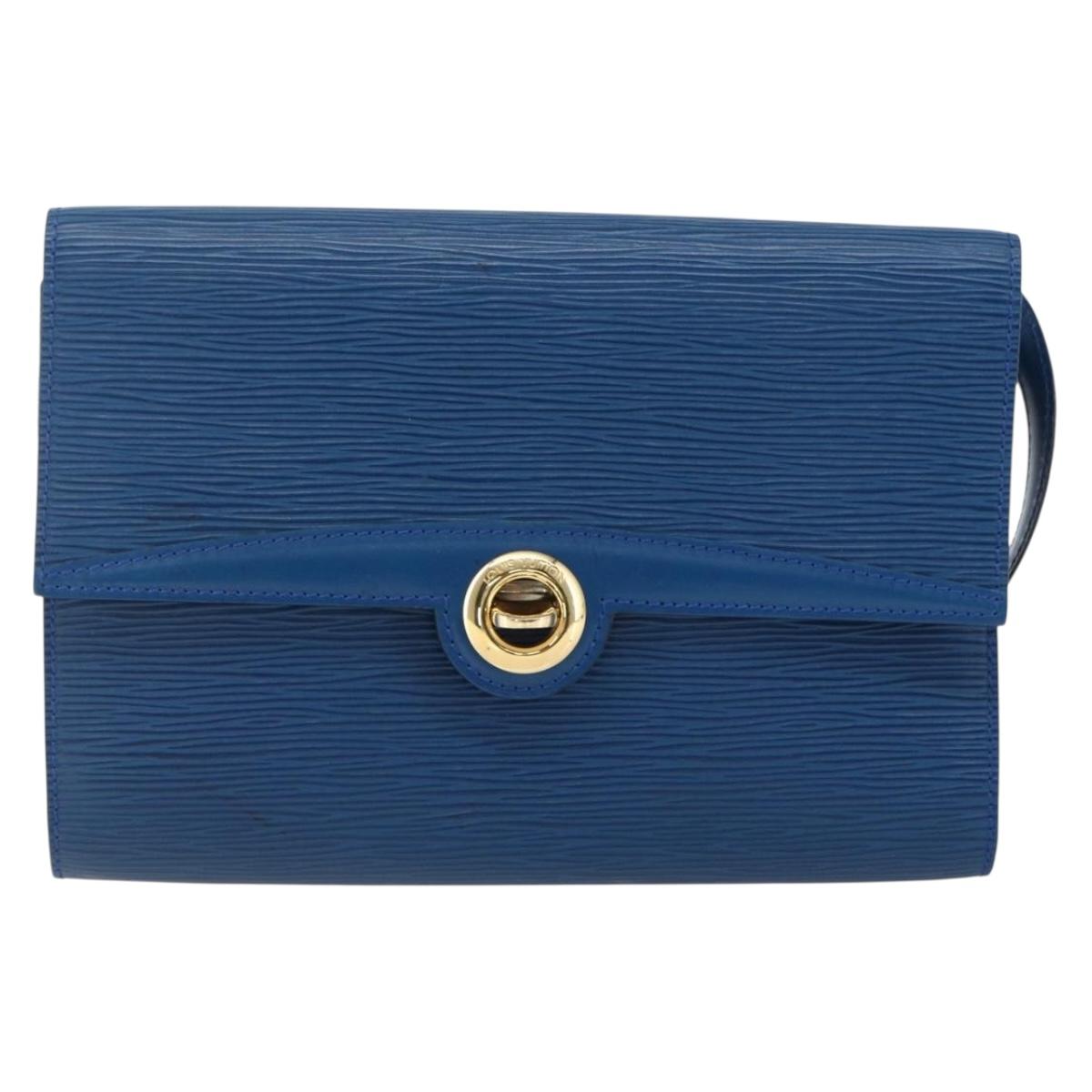 LOUIS VUITTON Epi Pochette Arche Shoulder Bag Blue M52575 LV Auth ka2567