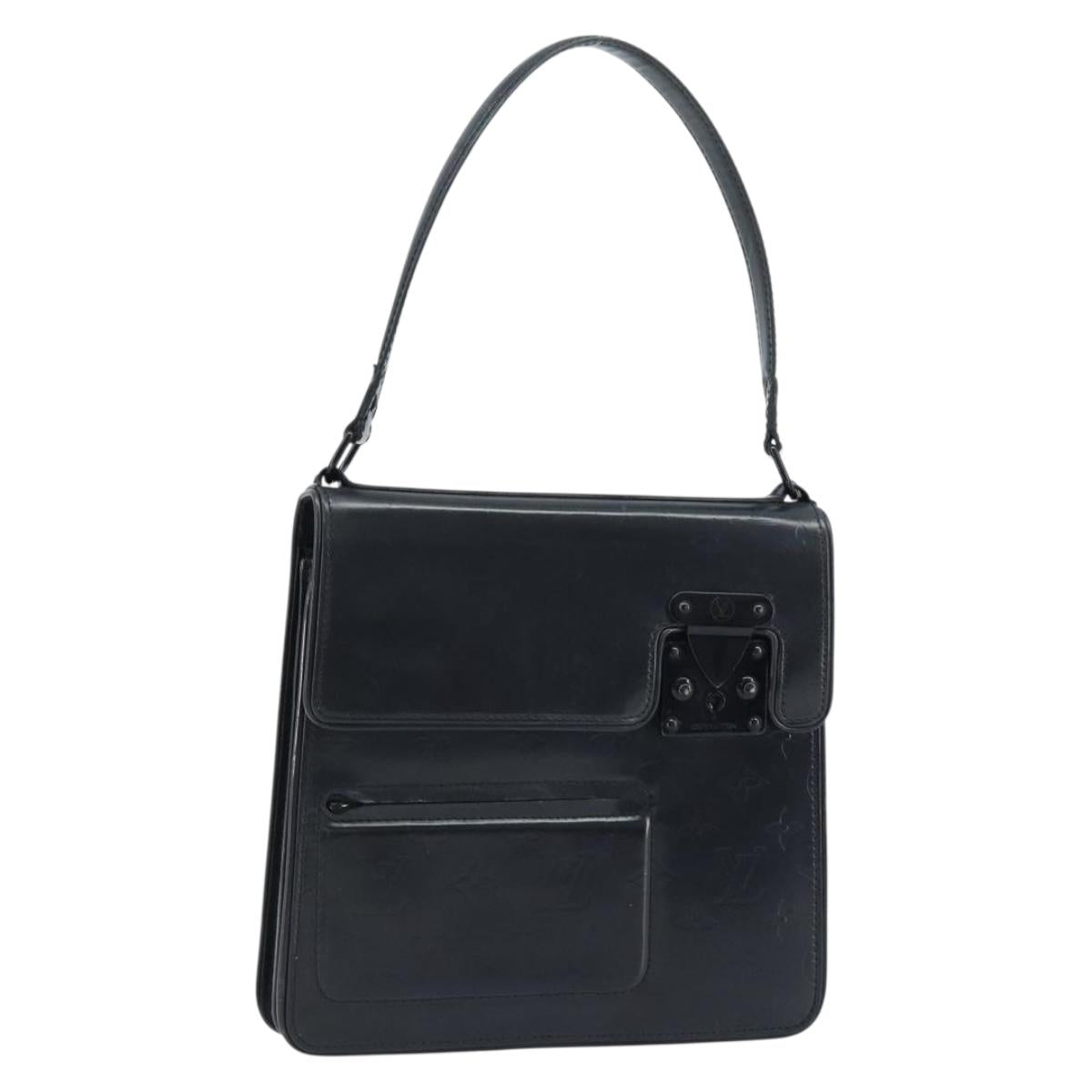 LOUIS VUITTON Monogram Mat Alston Shoulder Bag Black M92810 LV Auth ka2576