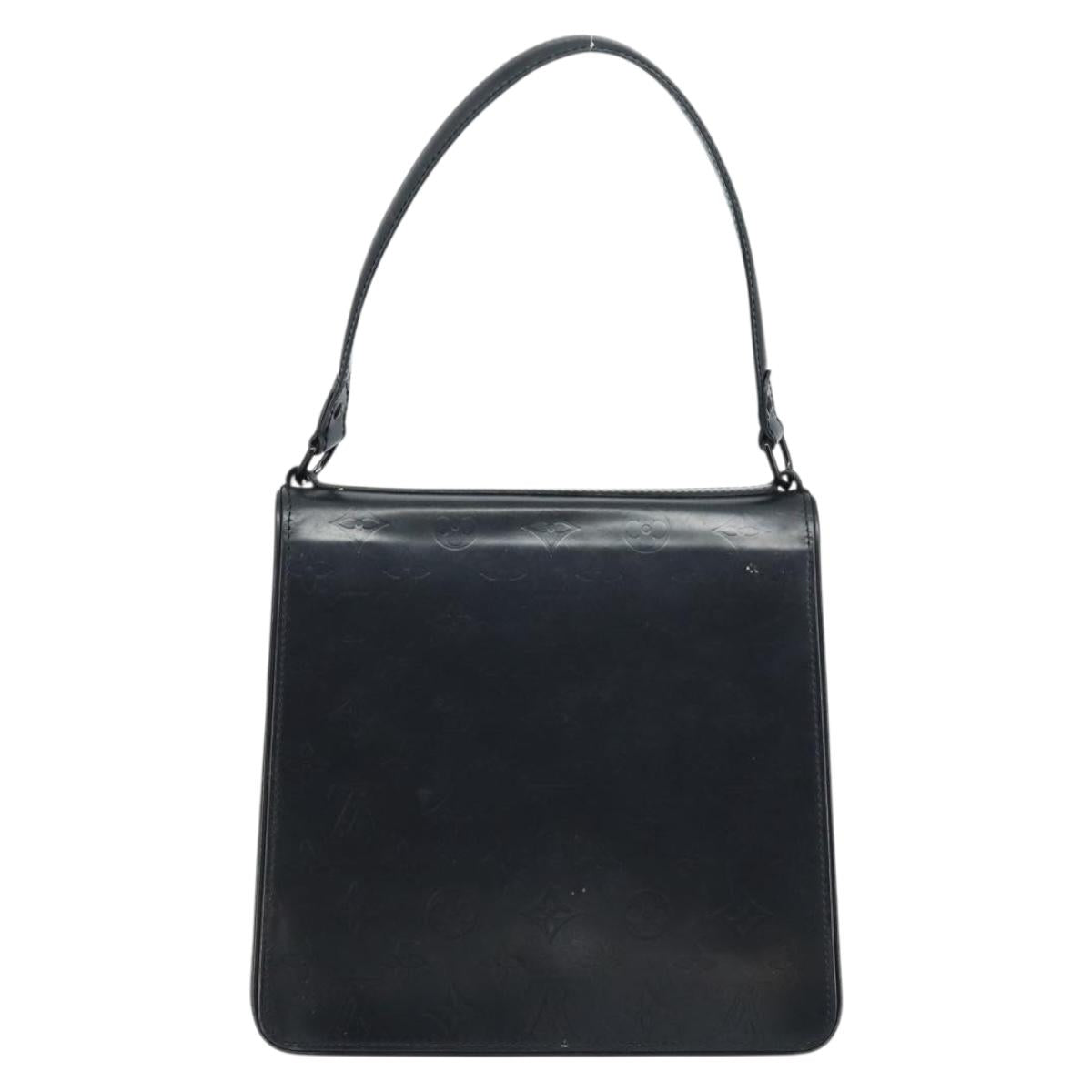 LOUIS VUITTON Monogram Mat Alston Shoulder Bag Black M92810 LV Auth ka2576