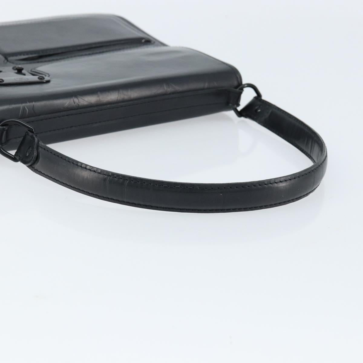 LOUIS VUITTON Monogram Mat Alston Shoulder Bag Black M92810 LV Auth ka2576