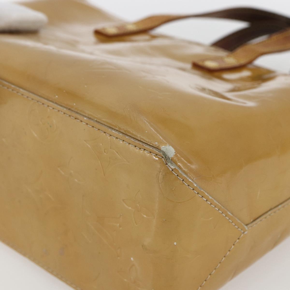 LOUIS VUITTON Monogram Vernis Reade PM Hand Bag Noisette M91334 LV Auth ka2578