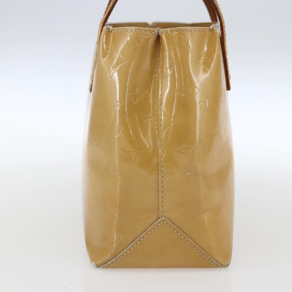 LOUIS VUITTON Monogram Vernis Reade PM Hand Bag Noisette M91334 LV Auth ka2578