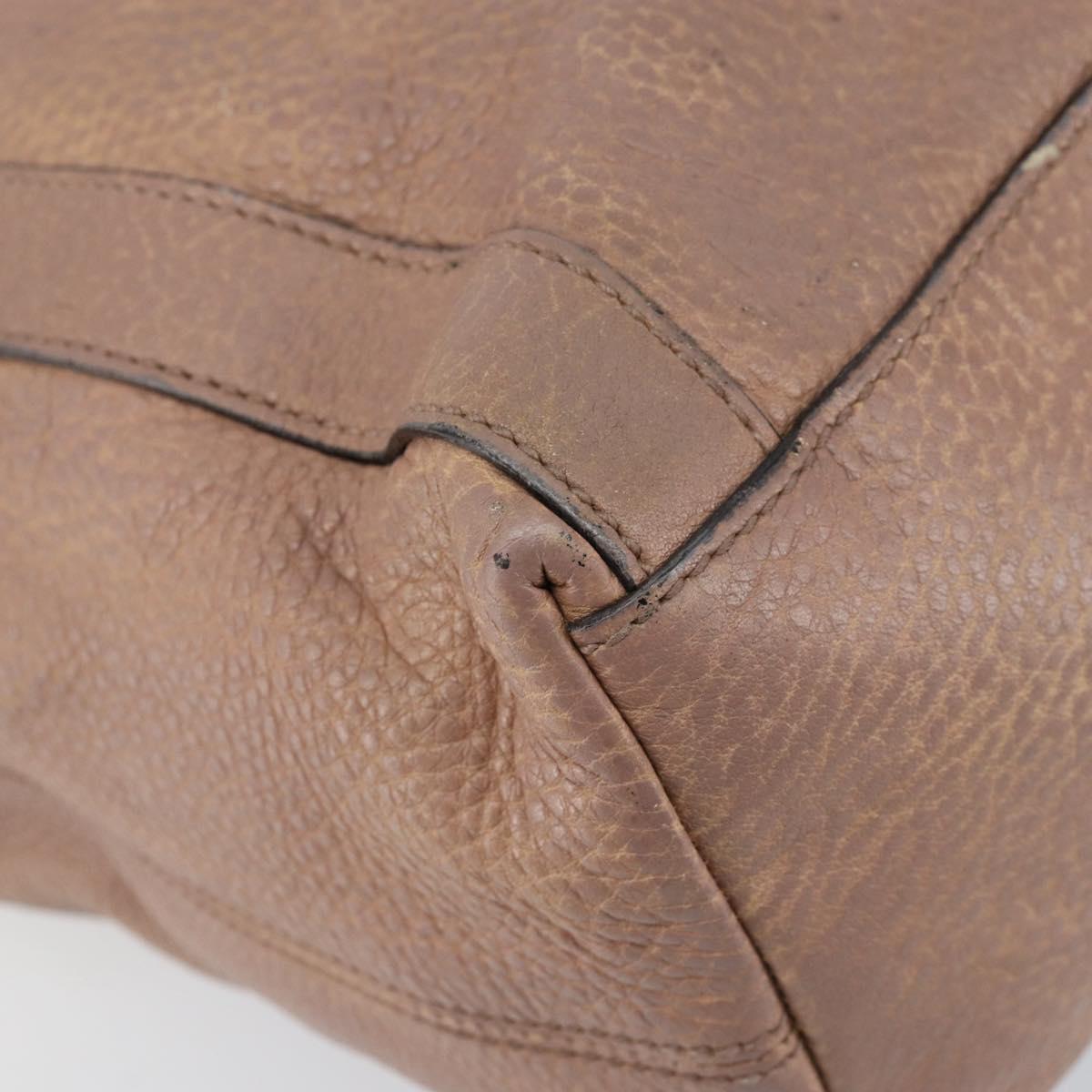 GUCCI Hand Bag Leather Pink Gold 323675 Auth ka258