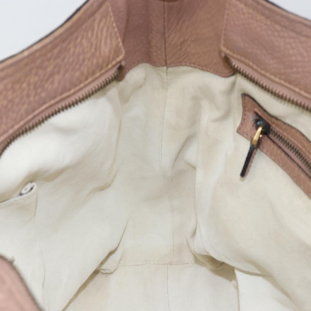 GUCCI Hand Bag Leather Pink Gold 323675 Auth ka258