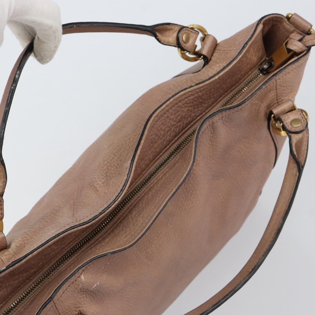 GUCCI Hand Bag Leather Pink Gold 323675 Auth ka258